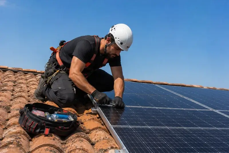 Maintenance et monitoring de panneaux solaires à Cléguérec